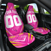 Personalized Barbados Tridents Car Seat Cover Cricket Mascot Dynamic Anime Art
