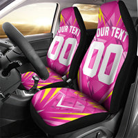 Personalized Barbados Tridents Car Seat Cover Cricket Mascot Dynamic Anime Art