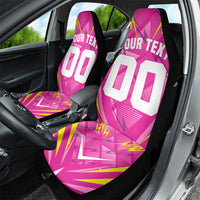 Personalized Barbados Tridents Car Seat Cover Cricket Mascot Dynamic Anime Art
