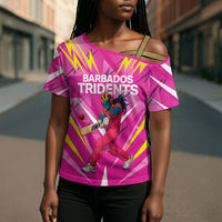 Personalized Barbados Tridents Cross Shoulder Shirt Cricket Mascot Dynamic Anime Art