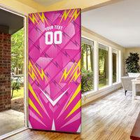Personalized Barbados Tridents Door Cover Cricket Mascot Dynamic Anime Art
