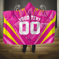 Personalized Barbados Tridents Hooded Blanket Cricket Mascot Dynamic Anime Art