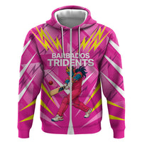Personalized Barbados Tridents Hoodie Cricket Mascot Dynamic Anime Art