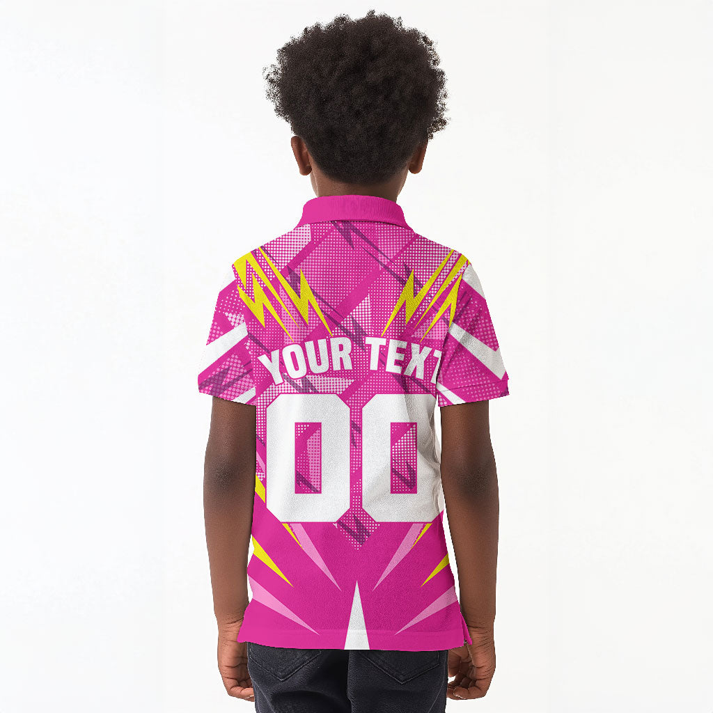 Personalized Barbados Tridents Kid Polo Shirt Cricket Mascot Dynamic Anime Art