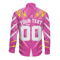 Personalized Barbados Tridents Long Sleeve Button Shirt Cricket Mascot Dynamic Anime Art