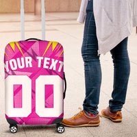 Personalized Barbados Tridents Luggage Cover Cricket Mascot Dynamic Anime Art