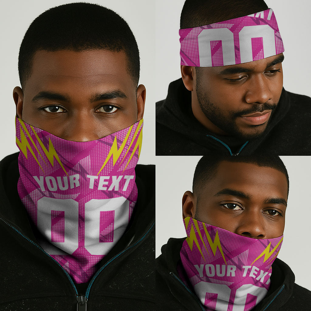Personalized Barbados Tridents Neck Gaiter Cricket Mascot Dynamic Anime Art