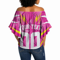 Personalized Barbados Tridents Off Shoulder Wrap Waist Top Cricket Mascot Dynamic Anime Art