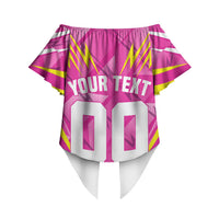 Personalized Barbados Tridents Off Shoulder Wrap Waist Top Cricket Mascot Dynamic Anime Art