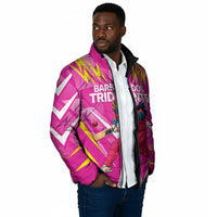 Personalized Barbados Tridents Padded Jacket Cricket Mascot Dynamic Anime Art