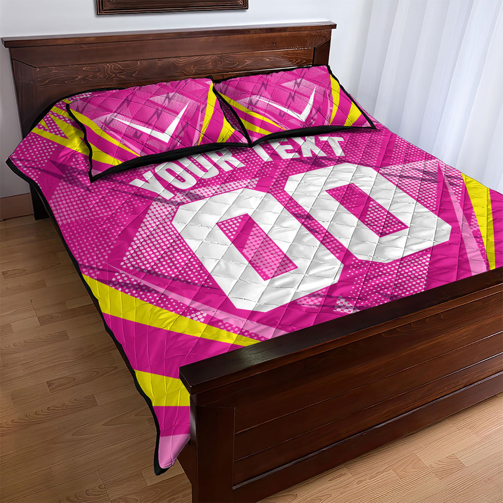 Personalized Barbados Tridents Quilt Bed Set Cricket Mascot Dynamic Anime Art