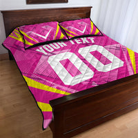Personalized Barbados Tridents Quilt Bed Set Cricket Mascot Dynamic Anime Art