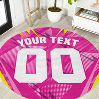 Personalized Barbados Tridents Round Carpet Cricket Mascot Dynamic Anime Art