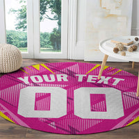 Personalized Barbados Tridents Round Carpet Cricket Mascot Dynamic Anime Art