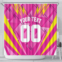 Personalized Barbados Tridents Shower Curtain Cricket Mascot Dynamic Anime Art