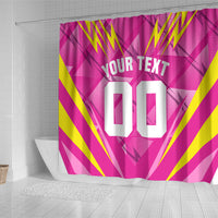 Personalized Barbados Tridents Shower Curtain Cricket Mascot Dynamic Anime Art