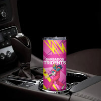 Personalized Barbados Tridents Skinny Tumbler Cricket Mascot Dynamic Anime Art