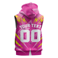 Personalized Barbados Tridents Sleeveless Hoodie Cricket Mascot Dynamic Anime Art