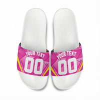 Personalized Barbados Tridents Slide Sandals Cricket Mascot Dynamic Anime Art