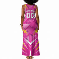 Personalized Barbados Tridents Tank Maxi Dress Cricket Mascot Dynamic Anime Art