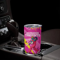 Personalized Barbados Tridents Tumbler Cup Cricket Mascot Dynamic Anime Art