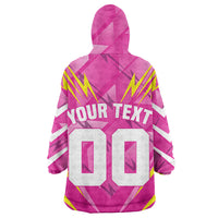 Personalized Barbados Tridents Wearable Blanket Hoodie Cricket Mascot Dynamic Anime Art