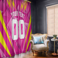 Personalized Barbados Tridents Window Curtain Cricket Mascot Dynamic Anime Art