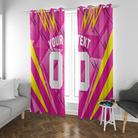 Personalized Barbados Tridents Window Curtain Cricket Mascot Dynamic Anime Art