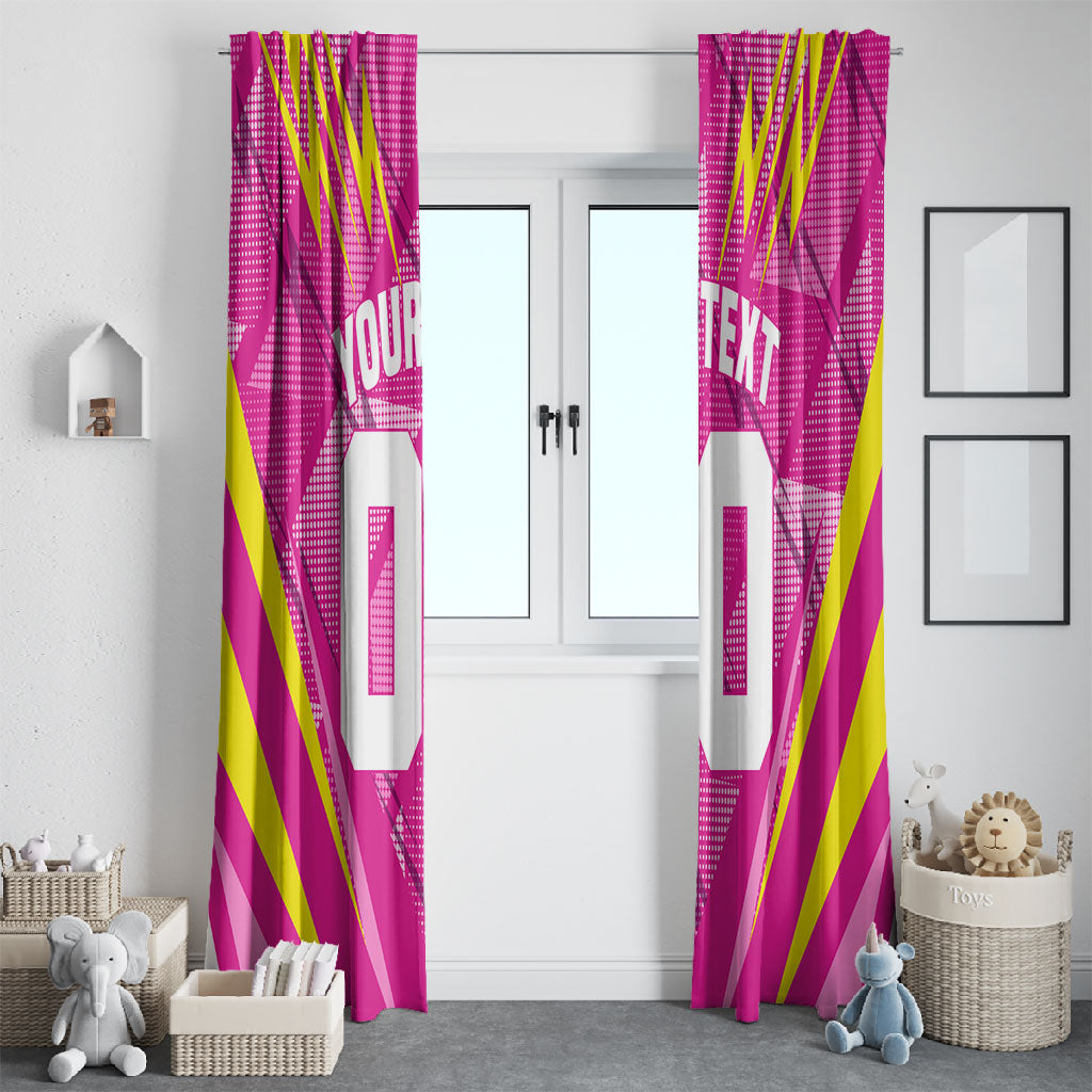 Personalized Barbados Tridents Window Curtain Cricket Mascot Dynamic Anime Art