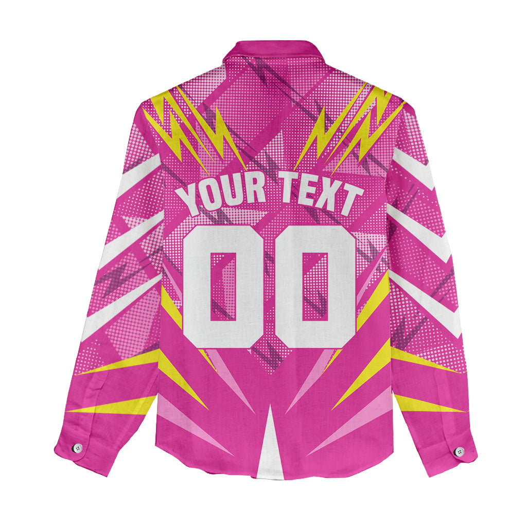 Personalized Barbados Tridents Women Casual Shirt Cricket Mascot Dynamic Anime Art