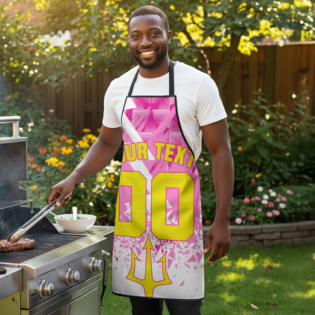 Personalized Barbados Tridents Cricket Apron Trident Graphic Splash Pattern Caribbean Sport