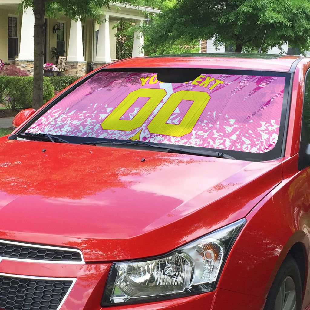 Personalized Barbados Tridents Cricket Auto Sun Shade Trident Graphic Splash Pattern Caribbean Sport