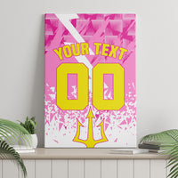 Personalized Barbados Tridents Cricket Canvas Wall Art Trident Graphic Splash Pattern Caribbean Sport
