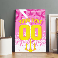 Personalized Barbados Tridents Cricket Canvas Wall Art Trident Graphic Splash Pattern Caribbean Sport