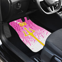 Personalized Barbados Tridents Cricket Car Mats Trident Graphic Splash Pattern Caribbean Sport