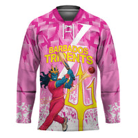 Personalized Barbados Tridents Cricket Hockey Jersey Trident Graphic Splash Pattern Caribbean Sport