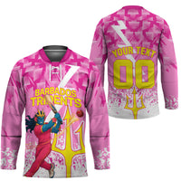 Personalized Barbados Tridents Cricket Hockey Jersey Trident Graphic Splash Pattern Caribbean Sport