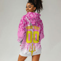 Personalized Barbados Tridents Cricket Hoodie Dress Trident Graphic Splash Pattern Caribbean Sport