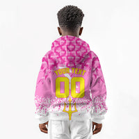 Personalized Barbados Tridents Cricket Kid Hoodie Trident Graphic Splash Pattern Caribbean Sport