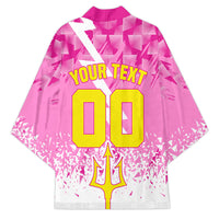Personalized Barbados Tridents Cricket Kimono Trident Graphic Splash Pattern Caribbean Sport
