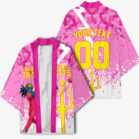 Personalized Barbados Tridents Cricket Kimono Trident Graphic Splash Pattern Caribbean Sport