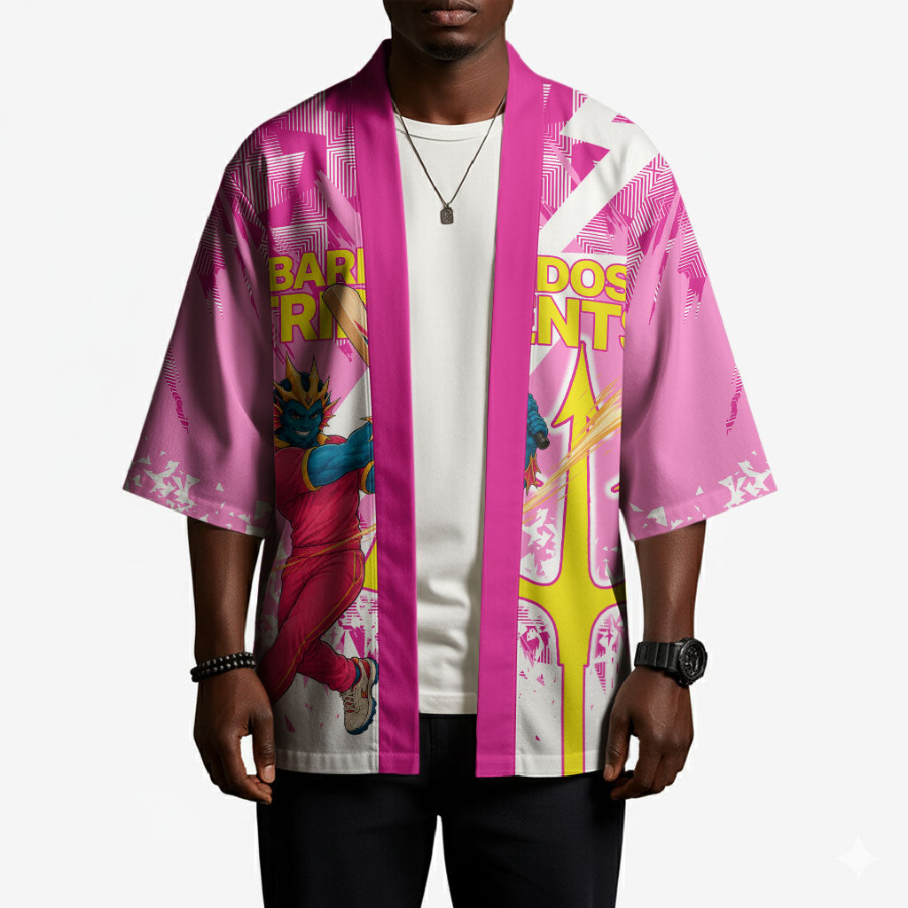 Personalized Barbados Tridents Cricket Kimono Trident Graphic Splash Pattern Caribbean Sport