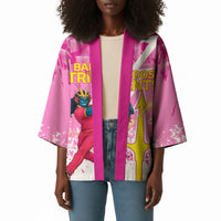 Personalized Barbados Tridents Cricket Kimono Trident Graphic Splash Pattern Caribbean Sport