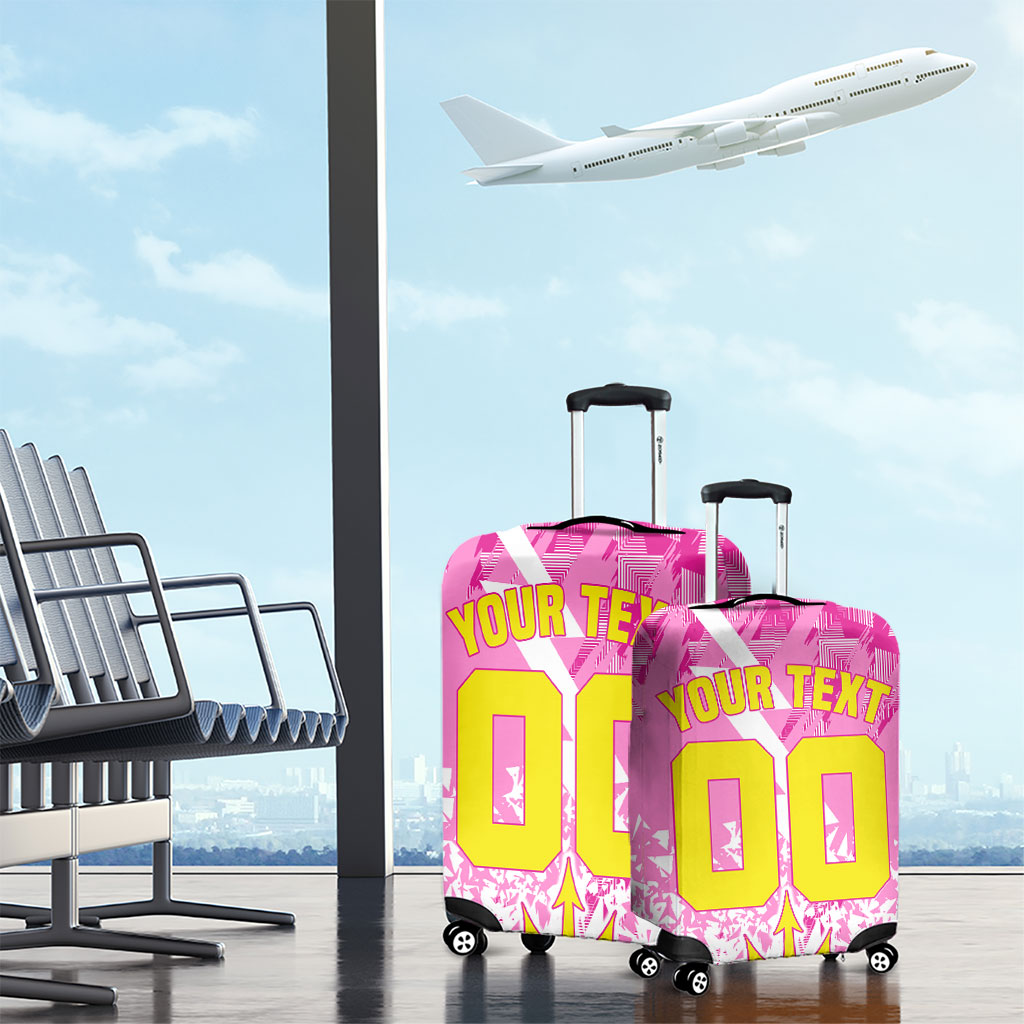 Personalized Barbados Tridents Cricket Luggage Cover Trident Graphic Splash Pattern Caribbean Sport