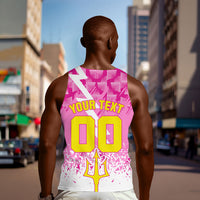 Personalized Barbados Tridents Cricket Men Tank Top Trident Graphic Splash Pattern Caribbean Sport