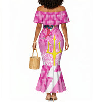 Personalized Barbados Tridents Cricket Mermaid Dress Trident Graphic Splash Pattern Caribbean Sport