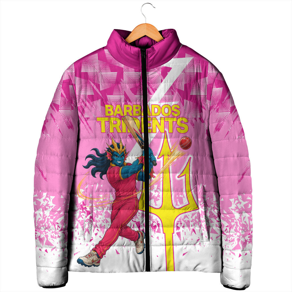 Personalized Barbados Tridents Cricket Padded Jacket Trident Graphic Splash Pattern Caribbean Sport