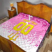 Personalized Barbados Tridents Cricket Quilt Trident Graphic Splash Pattern Caribbean Sport