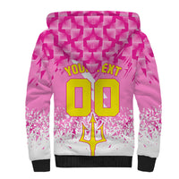 Personalized Barbados Tridents Cricket Sherpa Hoodie Trident Graphic Splash Pattern Caribbean Sport