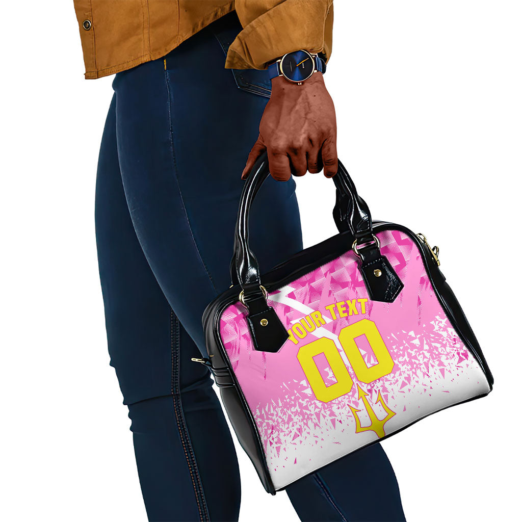 Personalized Barbados Tridents Cricket Shoulder Handbag Trident Graphic Splash Pattern Caribbean Sport